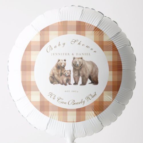 Adventure Fall Mountain Neutral Bearly Baby Shower Balloon