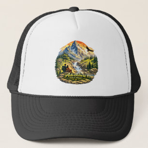 Adventure Feels Right Coastal Trucker Hat USA