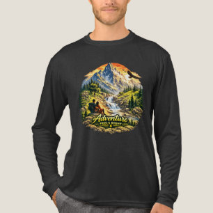 Adventure Feels Right Tropical Island Long Sleeve Tri-Blend Shirt