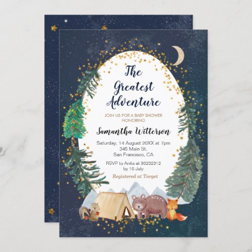 Adventure Forest Baby Shower Invitation