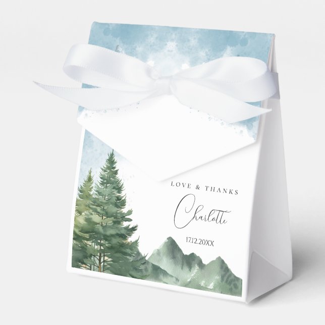 Adventure Forest Boy Baby Shower Favor Box (Front Side)