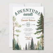 Adventure Forest Rustic Baby Shower Invitation (Front)