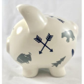 Adventure Fund Savings Ceramic Piggy Bank (Back Custom)