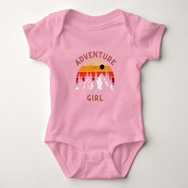 Adventure Girl Baby Bodysuit (Front)
