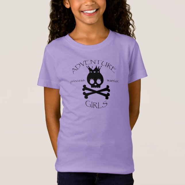 Adventure Girls Pirate kids short sleeved t-shirt (Front)