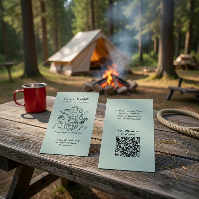 Adventure Guides Hiking & Camping Business Card (Creator Uploaded)