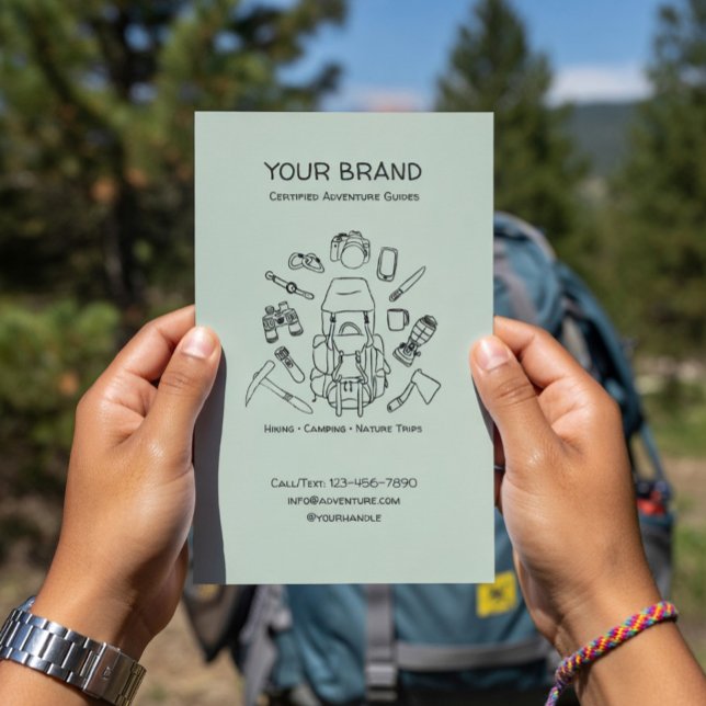 Adventure Guides Hiking & Camping Flyer with QR (Creator Uploaded)