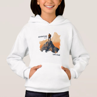 Adventure Hiking, Adventure Awaits, Let’s Go! Hoodie