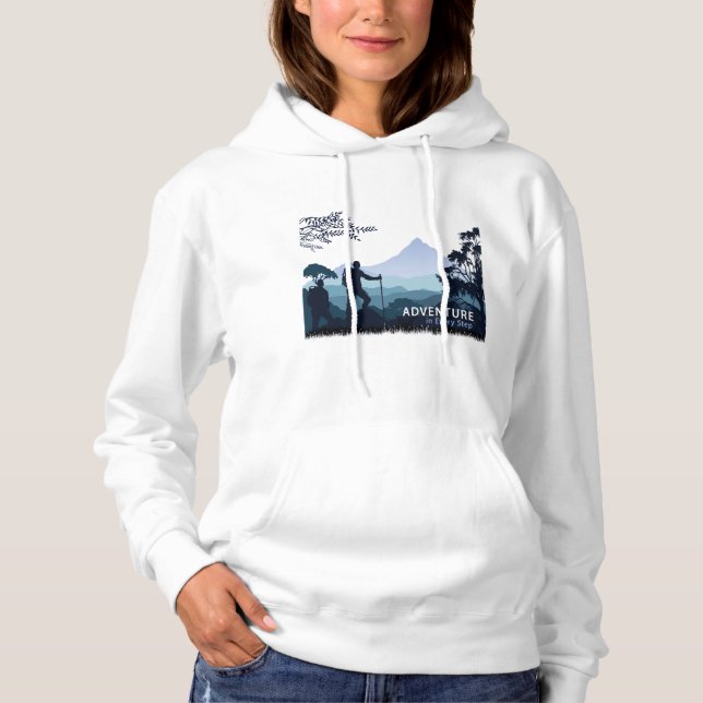Adventure Hiking, Adventure in Every Step Hoodie (Front)