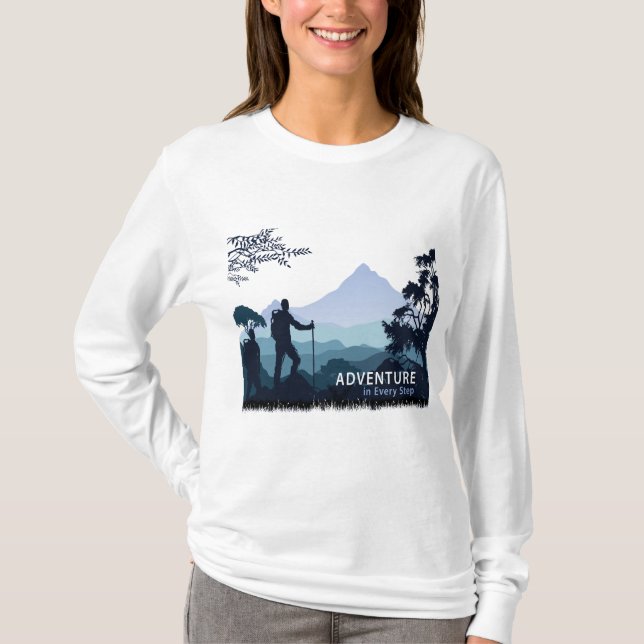 Adventure Hiking, Adventure in Every Step T-Shirt (Front)