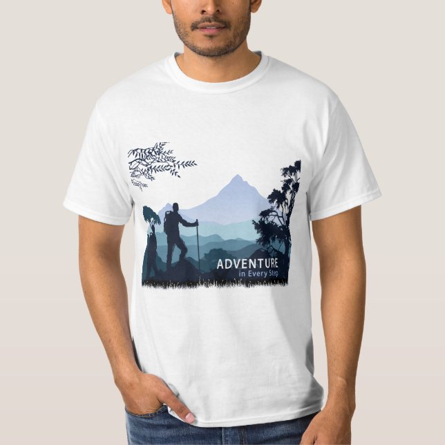 Adventure Hiking, Adventure in Every Step T-Shirt (Front)
