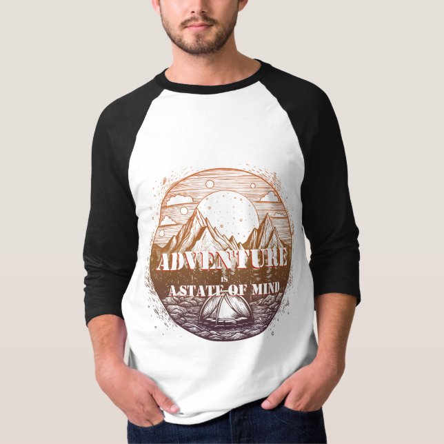 Adventure Hiking, Adventure is a State of Mind T-Shirt (Front)
