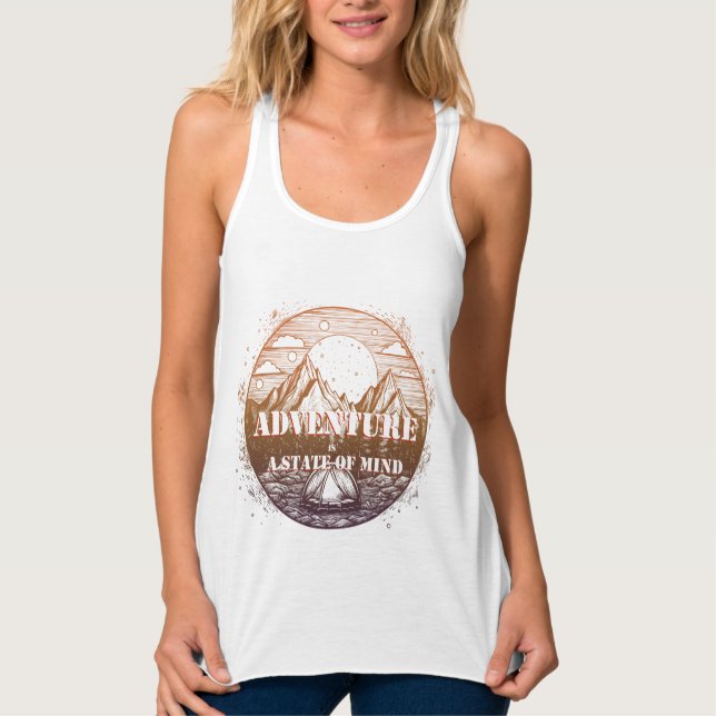 Adventure Hiking, Adventure is a State of Mind Tank Top (Front)