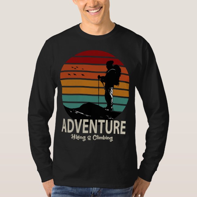 ADVENTURE HIKING AND CLIMBING NATURE  T-Shirt (Front)