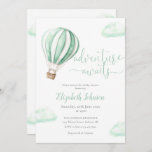 Adventure Hot Air Balloon Neutral Baby Shower Invitation