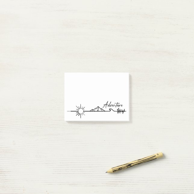 Adventure in the Mountains Post-it Notes (On Desk)