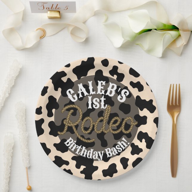 Adventure in the Wild West Rodeo Birthday  Paper Plates (Wedding)