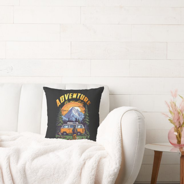 Adventure in The Woods Throw Pillow (Couch)