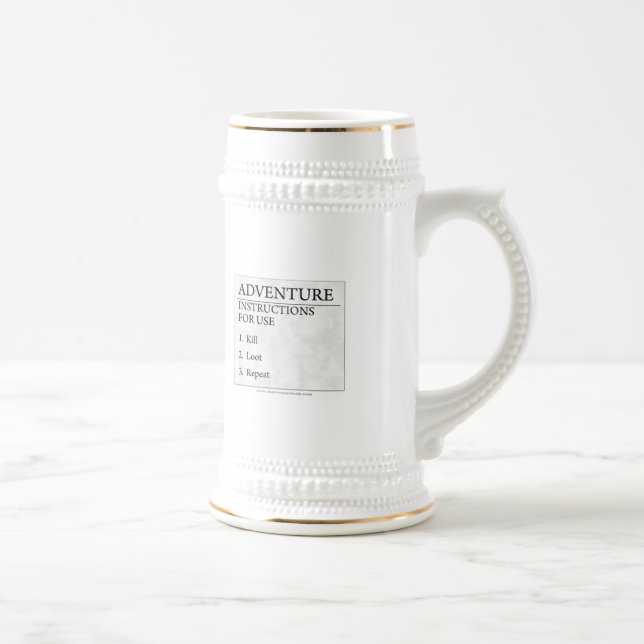 Adventure Instructions Beer Stein (Right)