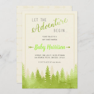 Adventure Invitation Baby Shower Sip and See Tree