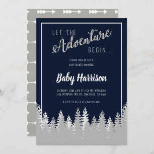 Adventure Invitation Baby Shower Sip and See Tree