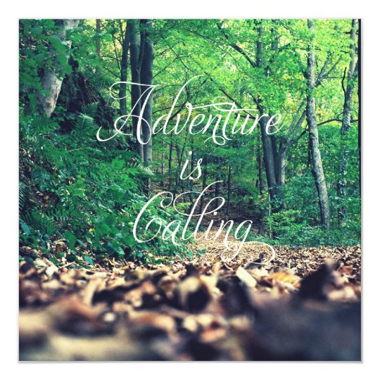 Adventure is calling card