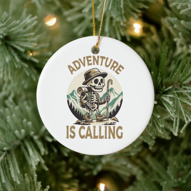 Adventure is calling ceramic ornament (Tree)