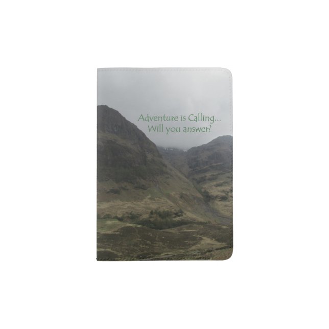 Adventure is Calling- Glencoe Passport Holder (Front)
