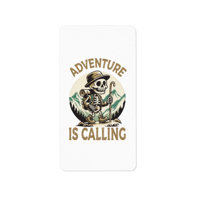 Adventure is calling label (Front)