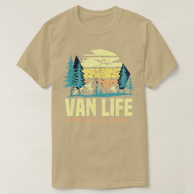 Adventure is Calling Living the Van Life Gift for  T-Shirt (Design Front)
