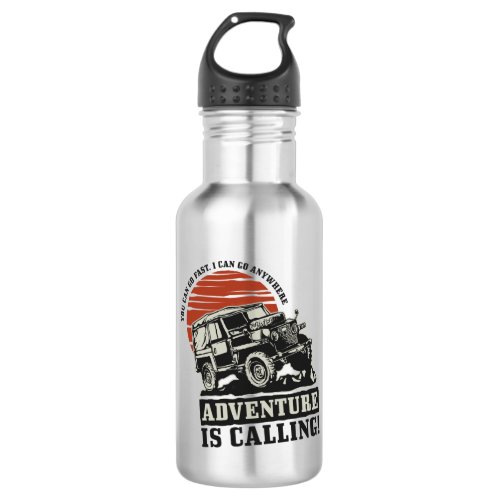 Adventure is Calling Offroad ID498 Stainless Steel Water Bottle