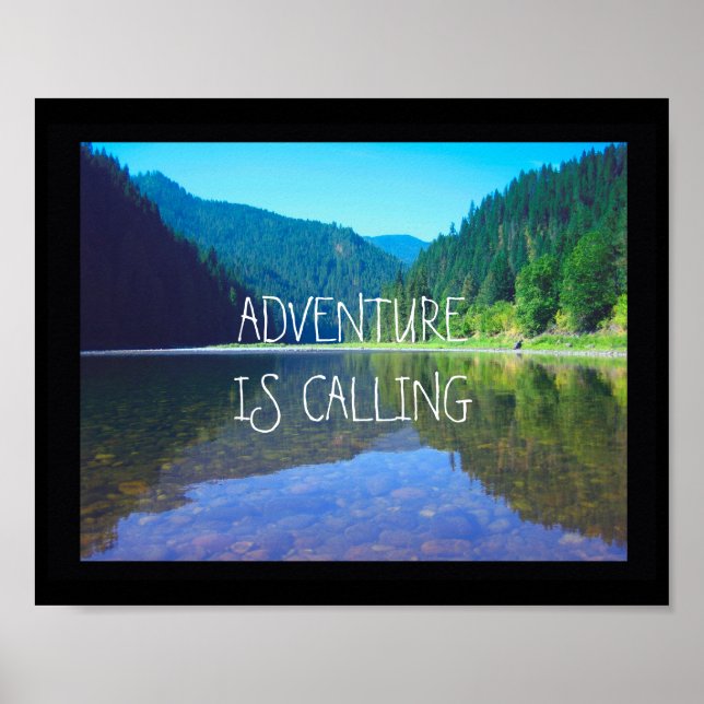 adventure is calling poster mountain photography (Front)