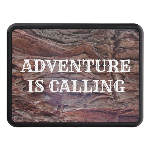 Adventure is Calling Red Brown Tree Trunk Boater Hitch Cover