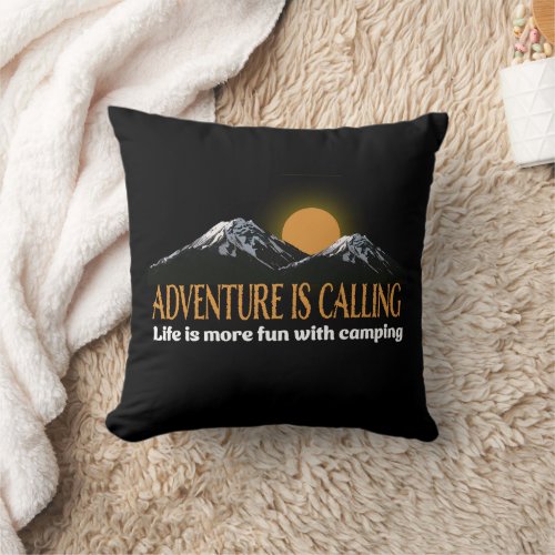 Adventure Is Calling Throw Pillow