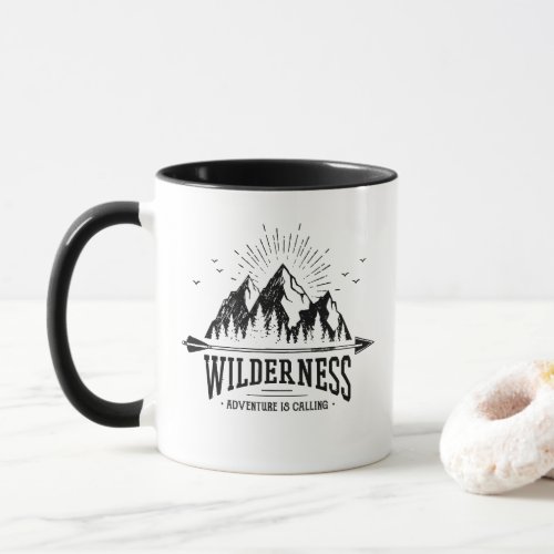 Adventure Is Calling Wilderness Camping Mug