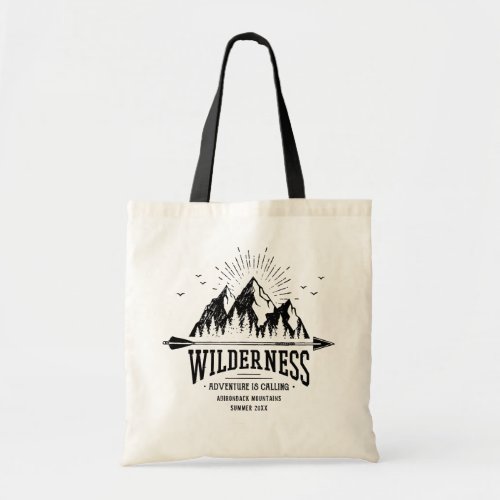 Adventure Is Calling Wilderness Camping Tote Bag