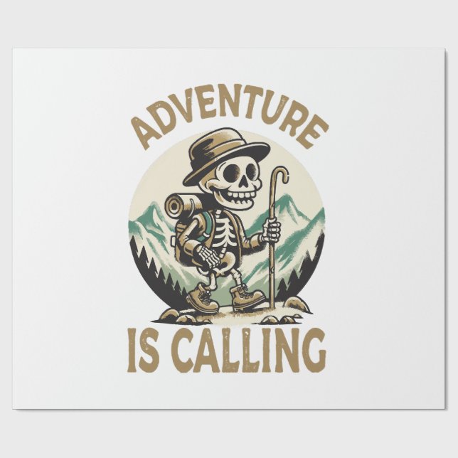 Adventure is calling wrapping paper (Flat)