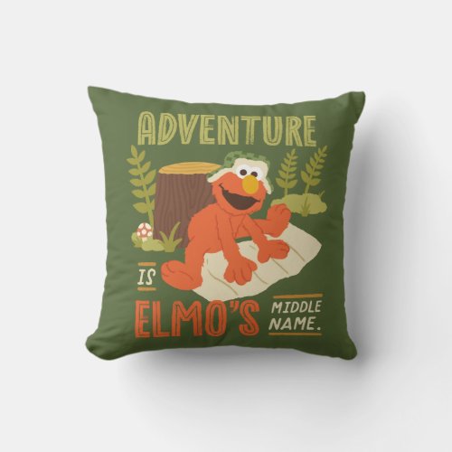 Adventure is Elmos Middle Name Throw Pillow