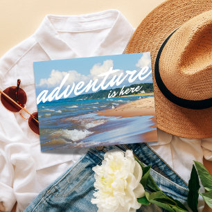 Adventure Is Here - Up North Michigan Postcard