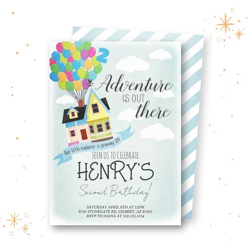 Adventure Is Out There Birthday Invitation