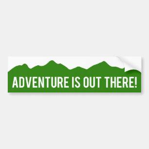 Adventure Is Out There! Mountains Bumper Sticker