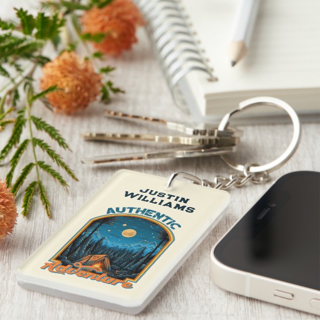Adventure is waiting custom keychain (Front Right)