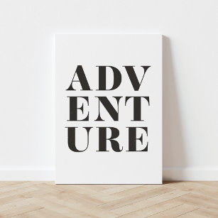 Adventure Kids Room Typography Canvas Print