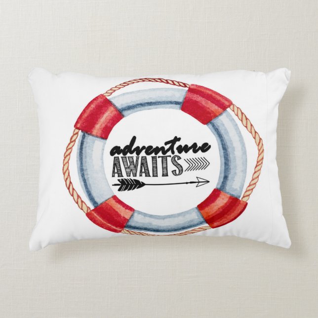 Adventure Life Ring Decorative Pillow (Front)