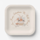 Adventure Little Explore Boho Shower Paper Plate