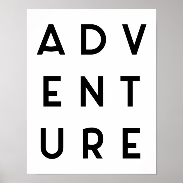 Adventure Minimalist Quote Poster (Front)