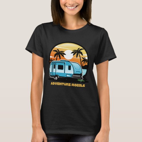 Adventure Mobile Van Camping T_Shirt