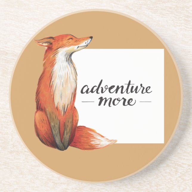 adventure more fox sandstone coaster (Front)