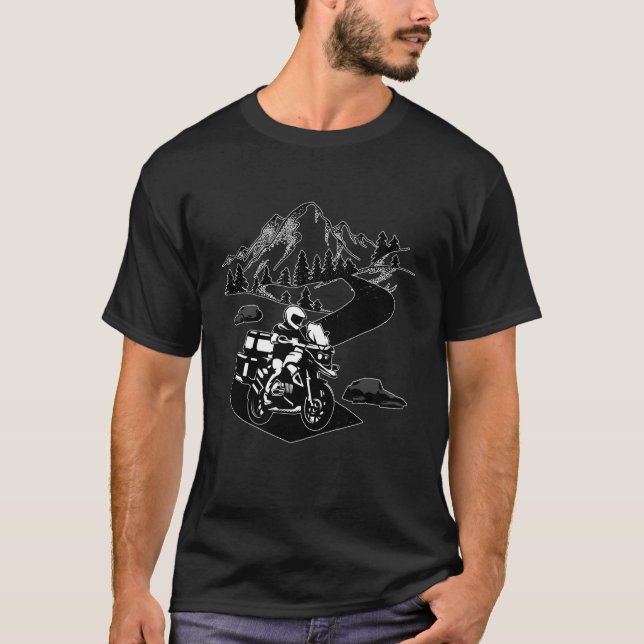 Adventure Motorcycle Biker Rider OffRoad Motorbike T-Shirt (Front)