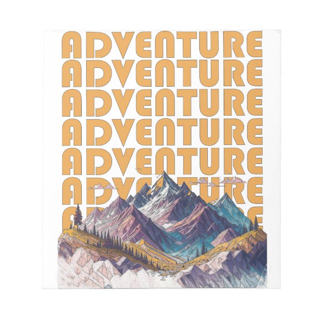 Adventure mountain design notepad (Front)